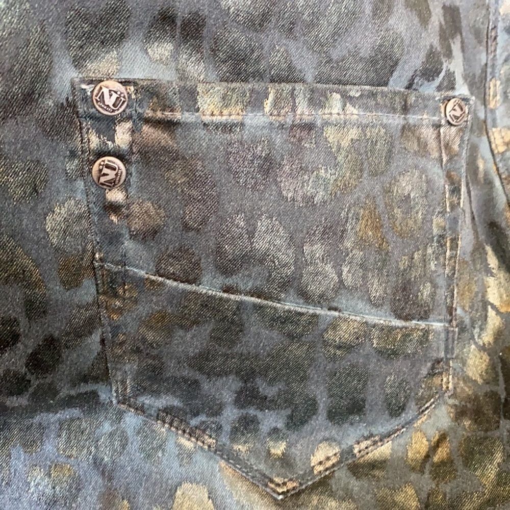 NÜ Denmark Offside Zip Metallic Leopard Print Jean - Picture 13 of 14